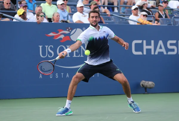 Us open 2014 champion marin cilic aus kroatien während us open 2014 round 4 match — Stockfoto