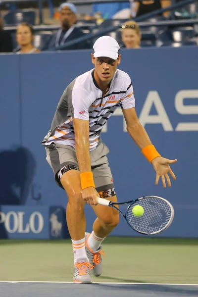 Tennisprofi Tomas Berdych aus der Tschechischen Republik während unseres Open 2014 Matches — Stockfoto