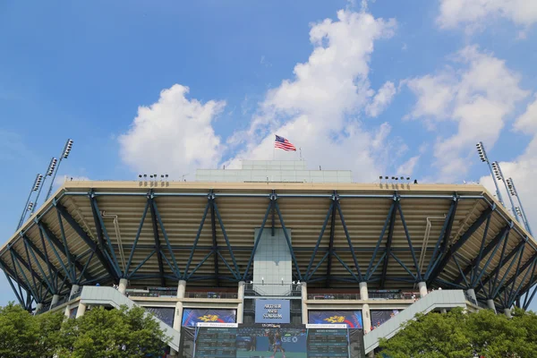 Стадион Артура Эша на US Open 2014 в Национальном теннисном центре Билли Джин Кинг — стоковое фото