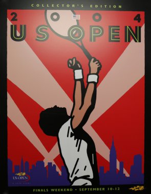 Billie Jean King Ulusal Tenis merkezi New York'ta ekranda bize açık 2004 posteri