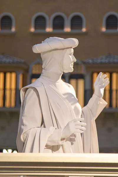 Estátua Viva nas Lojas Grand Canal em Venetian Hotel and Casino em Las Vegas — Fotografia de Stock