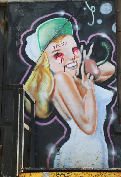 Arte mural em East Williamsburg em Brooklyn — Fotografia de Stock