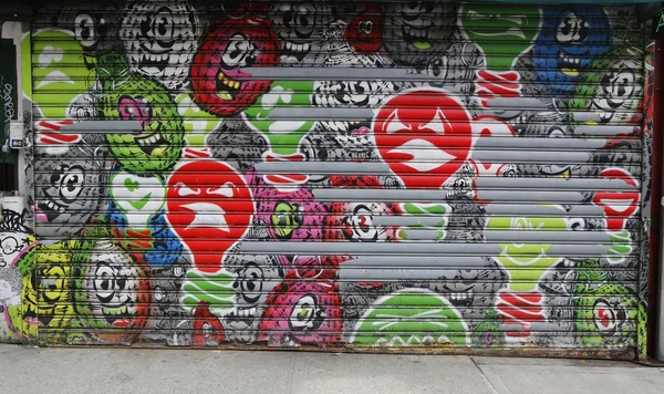NEW YORK - FEBRUARY 26, 2015: Mural art "Explosive illumination" by Spud x Meres One in Little Italy — Stock Photo, Image