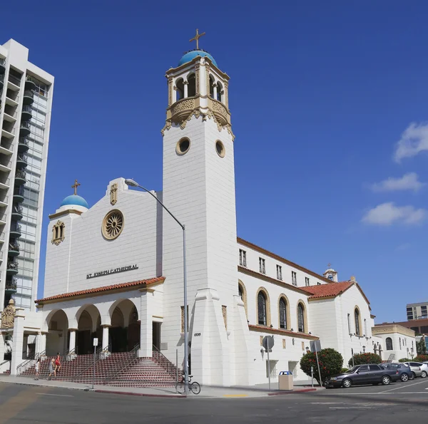 Catedral de San José en el barrio de Cortez Hill del centro de San Diego — Foto de Stock