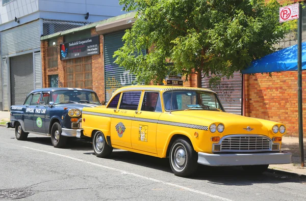 Checker Marathon taxis producidos por la Corporación Checker Motors — Foto de Stock