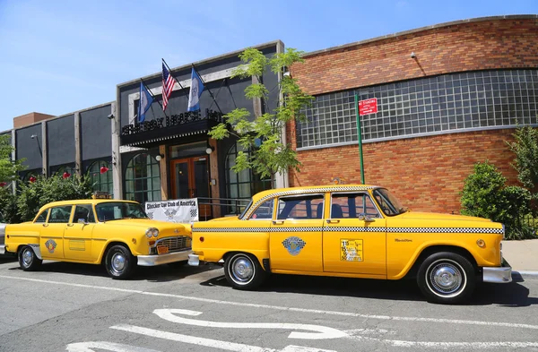 Checker Marathon taxis producidos por la Corporación Checker Motors — Foto de Stock