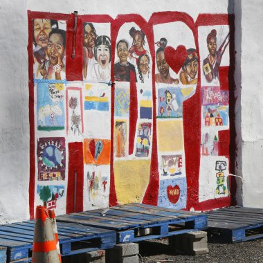 Brooklyn'de Coney Adası'nda duvar sanat