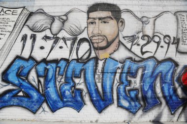 Brooklyn'de Coney Adası'nda duvar sanat