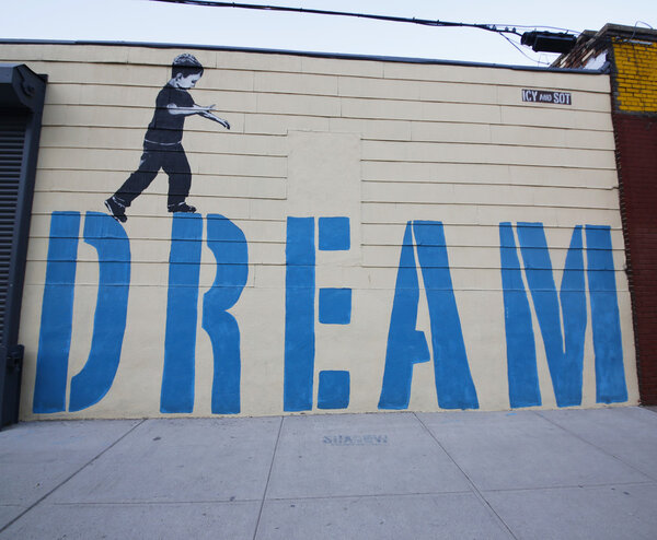 Mural art at East Williamsburg in Brooklyn