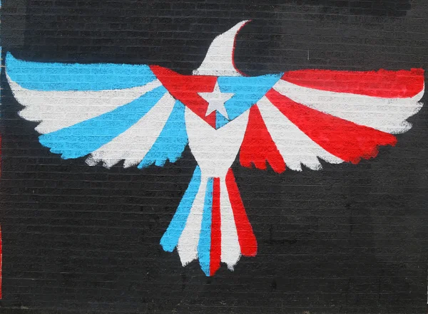 Malarstwo ścienne w East Harlem w Nowym Jorku — Zdjęcie stockowe