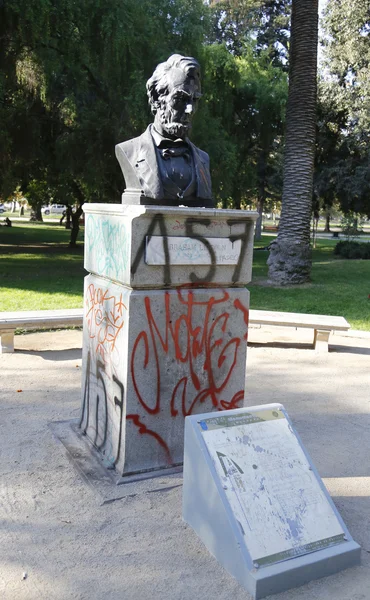 Abraham Lincoln statua w Parque Forestal w Santiago — Zdjęcie stockowe