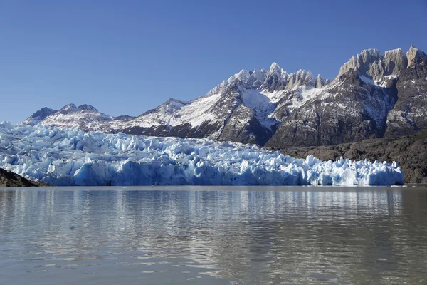 Grå glaciär, Torres del Paine nationalpark, Patagonia, Chile — Stockfoto