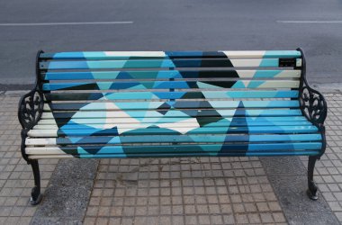 Las Condes, Santiago de Chile boyalı Santiago banklar