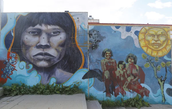 Peintures murales en Ushuaia, l'Argentine — Photo