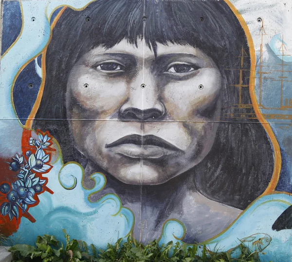 Mural τέχνη στην Ουσουάια, Αργεντινή — Φωτογραφία Αρχείου