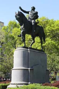 Union Square Manhattan'ın General George Washington atlı heykeli
