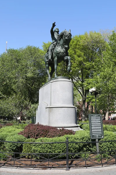 Pomnik konny generała George'a Washingtona na Union Square na Manhattanie — Zdjęcie stockowe