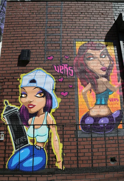 Arte mural en East Williamsburg en Brooklyn —  Fotos de Stock