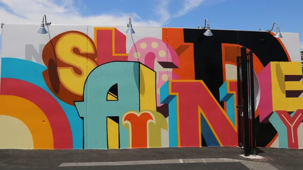 Mural art at the new street art attraction Coney Art Walls — Stock Photo, Image