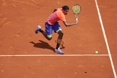 profesyonel tenis oyuncusu nick kyrgios Avustralya roland garros 2015 onun üçüncü yuvarlak maç sırasında eylem