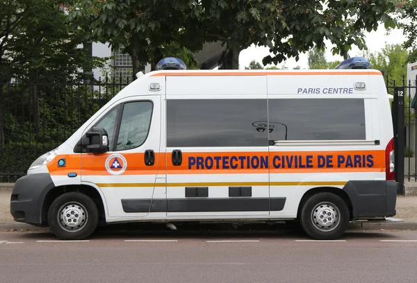 Protection Civile de Paris van in Paris — Stock Photo, Image