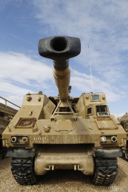 The Soltam L-33 155mm self-propelled howitzer on display
