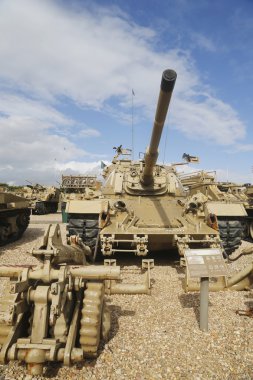 American M48 A5 Patton tank on display at Yad La-Shiryon Armored Corps Museum