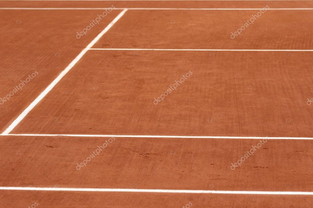 Red clay tennis court