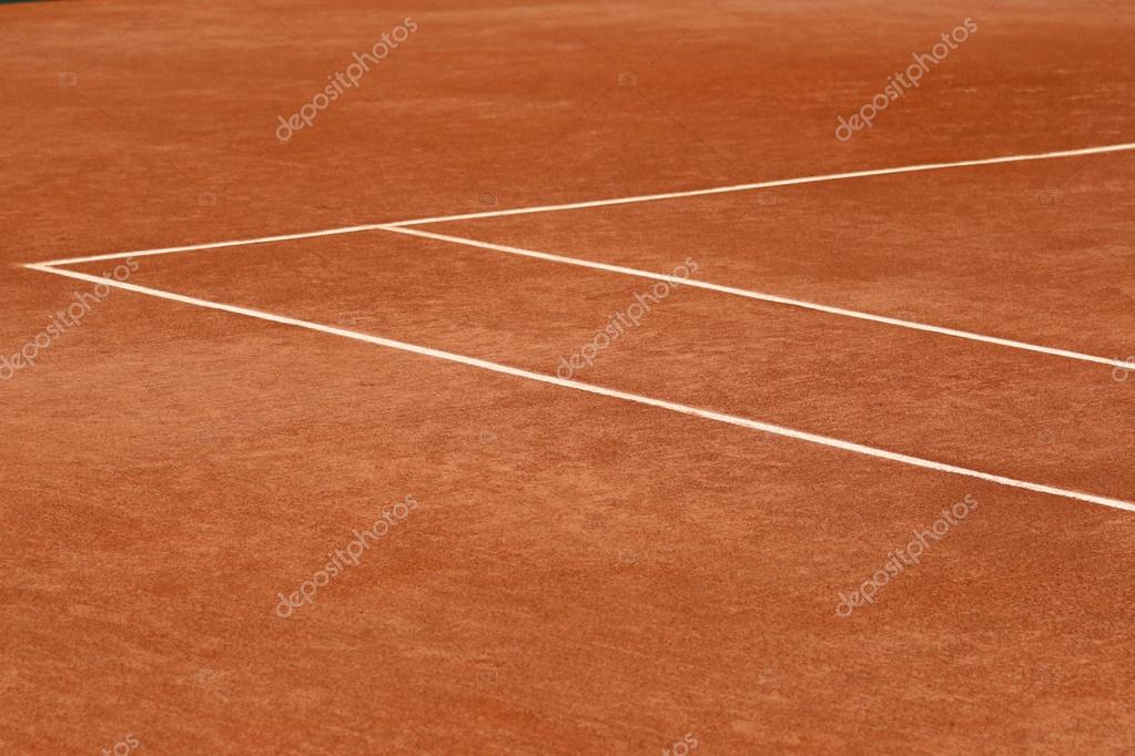 Red clay tennis court