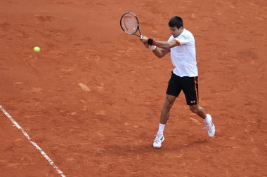 Sekiz kez Grand Slam Roland Garros 2015 onun ikinci tur maçında sırasında eylem Novak Djokovic şampiyon