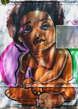 Houston Avenue aşağı Manhattan ın duvar sanat