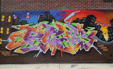 Puerto Rico themed mural art at East Williamsburg