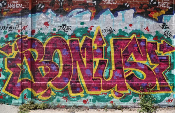 Sztuki graffiti w East Williamsburg Brooklyn — Zdjęcie stockowe