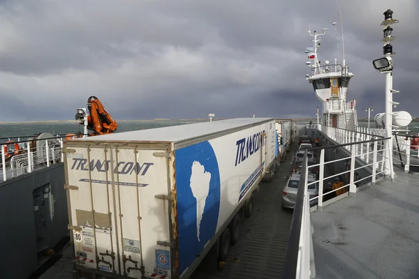 Fueguino ferry at Bahia Azul, Chile — стокове фото