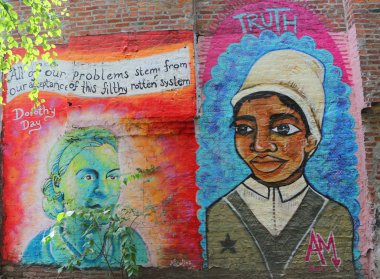 Mural art inspired by American Women in Lower Manhattan