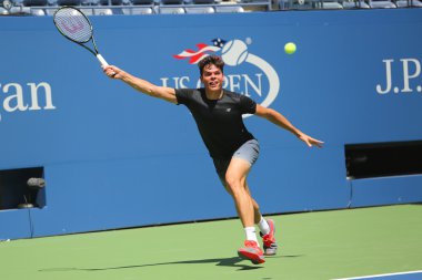 Profesyonel tenis oyuncusu Milos Kanada Raonic bize açık 2015 için uygulamalar