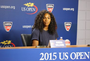 Twenty one times Grand Slam champion Serena Williams during press conference at the Billie Jean King National Tennis Center