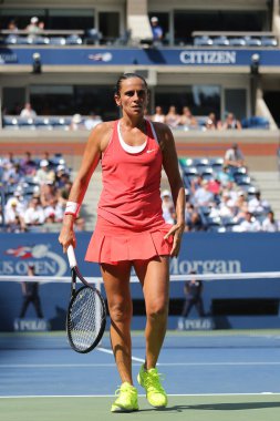 Eylem sırasında onun çeyrek final maçında bizi açık 2015, profesyonel tenis oyuncusu Roberta Vinci, İtalya