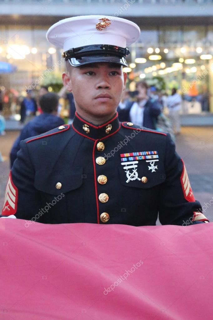 united states marine corps officer at billie jean king national united states marine officers