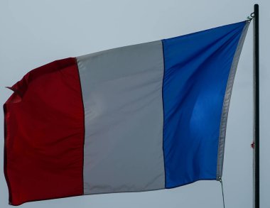 Rüzgarda sallayarak Fransa bayrağı