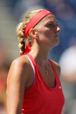 İki kez Grand Slam şampiyonluğu Petra Kvitova bize açık 2015 onun üçüncü yuvarlak maç sırasında eylem:
