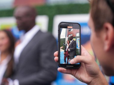 NEW YORK - 28 AUGust 2023: İngiliz müzisyen, şarkıcı, söz yazarı ve müzik yapımcısı Seal ve kızı Leni Klum New York 'ta