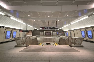 34 Street -Hudson Yards Subway station interior design in Manhattan clipart
