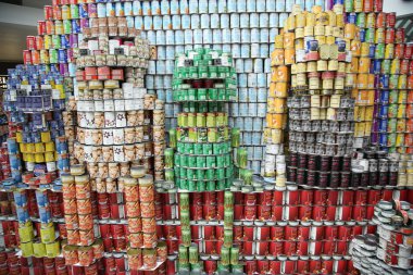 Food sculpture presented at 9th Annual Long Island Canstruction competition