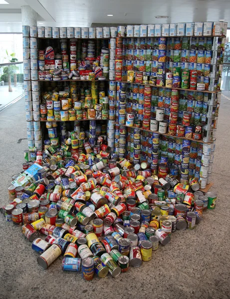 Scultura alimentare presentata al nono concorso annuale Long Island Canstruction — Foto Stock