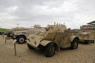 Vintage tanks on display at Yad La-Shiryon Armored Corps Museum at Latrun