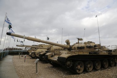 Vintage tanks on display at Yad La-Shiryon Armored Corps Museum at Latrun
