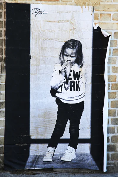 Brooklyn'de Doğu Williamsburg stencil sanat — Stok fotoğraf