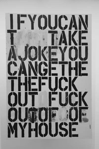 Schilderij van Christopher Wool tentoongesteld in Solomon R Guggenheim Museum — Stockfoto