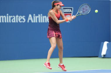 Grand Slam Champion Ana Ivanovic of Serbia in action during her first round match at US Open 2015
